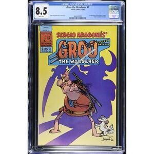 🔑🔥Groo the Wanderer 1 CGC 8.5 VF+ Sergio Aragones, cover & art Pacific 163003